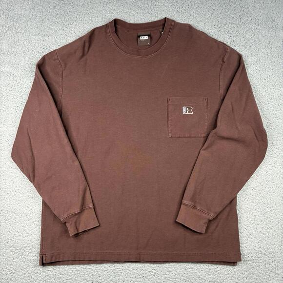 Russell Athletic Other - Kith x Russell Athletic Quinn Long Sleeve Shirt Men’s Large Brown Saddle Logo